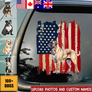 Personalized dog flag printed Decal gift for dog lovers