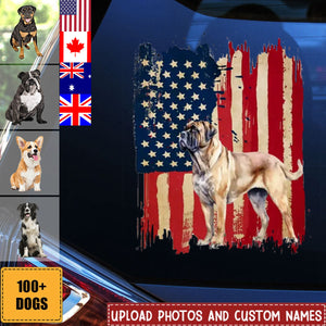 Personalized dog flag printed Decal gift for dog lovers