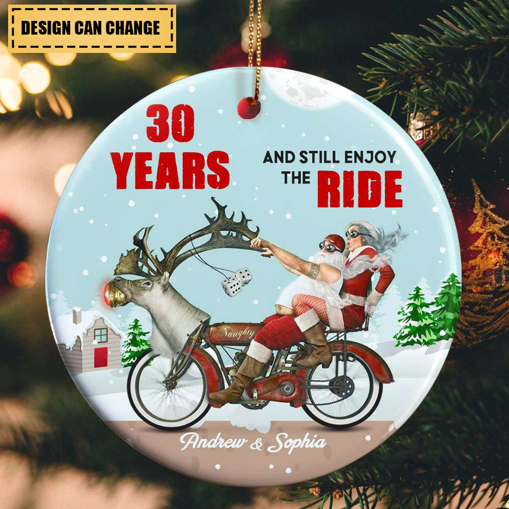 And Still Enjoy The Ride, Personalized Funny Old Couple Ornament