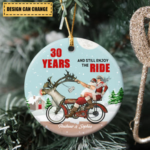 And Still Enjoy The Ride, Personalized Funny Old Couple Ornament