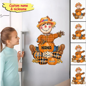 Fall Seasons, Pumpkin Grandma- Mom Personalized Sticker Decal