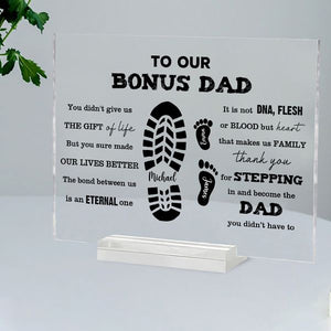 Father's Day Gift - Step dad - To my bonus dad Acrylic Plaque