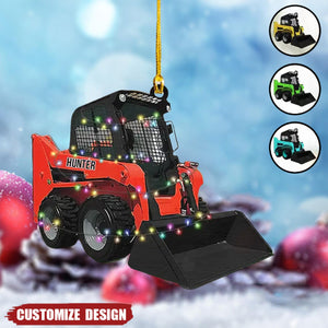 2024 New Release  – Personalized Skid Steer Loader Flat Shaped Ornament, Gift For Trucker