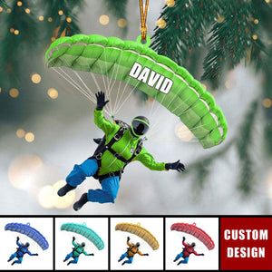 Personalized Parachute Ornament - Paragliding,Skydiving Gift - 2024 New Release