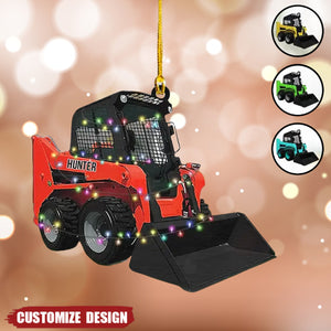 2024 New Release  – Personalized Skid Steer Loader Flat Shaped Ornament, Gift For Trucker