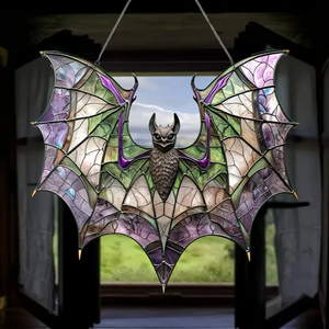 Bat Purple Acrylic Window Hanging, Indoor Decor, Bat lovers gift, Funny Bat window decor, Halloween Gift, Halloween decor, Garden Gift, Bat Lover’s