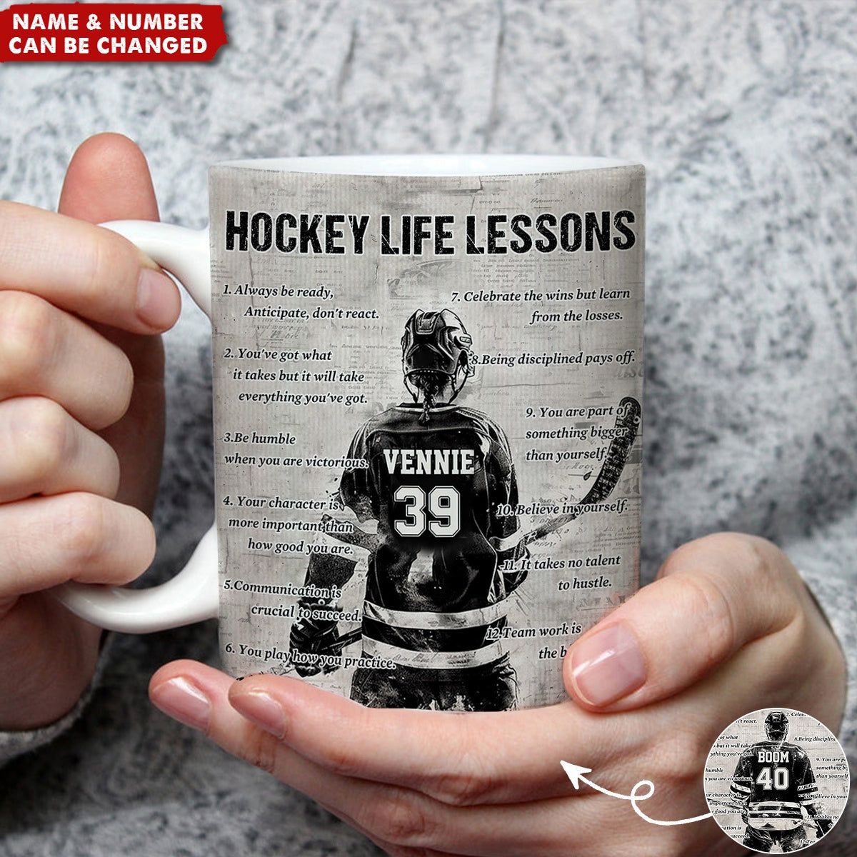 Personalized Hockey Life Lessons Mug - Great Gift For Hockey Lovers