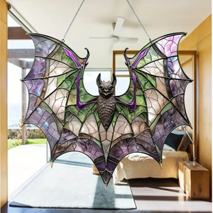 Bat Purple Acrylic Window Hanging, Indoor Decor, Bat lovers gift, Funny Bat window decor, Halloween Gift, Halloween decor, Garden Gift, Bat Lover’s