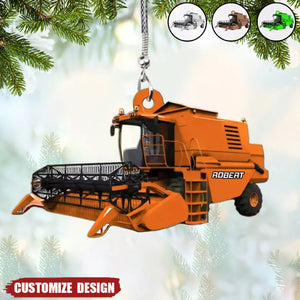 2024 New Release - Personalized Combine Harvester Christmas Ornament, Christmas Gift For Farmers