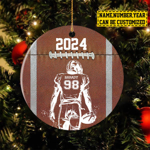 2024 New Release - Personalized Football Boy Christmas Ornament , Gift For Football Lovers