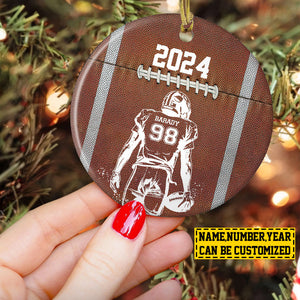 2024 New Release - Personalized Football Boy Christmas Ornament , Gift For Football Lovers