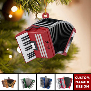 2024 New Release Personalized Accordion Christmas Ornament-Gifts Music Teacher Gifts Orchestra Accordion