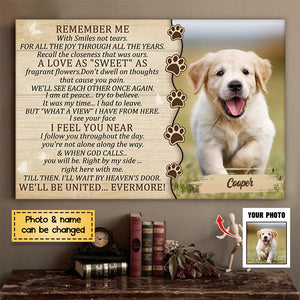 Remember Me We'll Be United Evermore - Personalized Memorial Poster