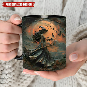 New-Beautiful Witch - Personalized Witch Accent Mug