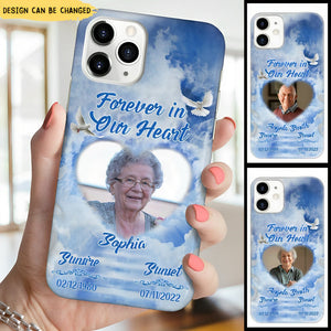 Memorial Upload Photo Forever In Our Heart Personalized Phone Case