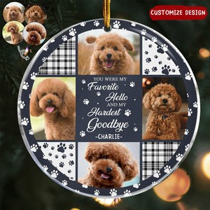 2024 New Release - Custom Photo You Were My Favorite Hello - Personalized Acrylic Ornament