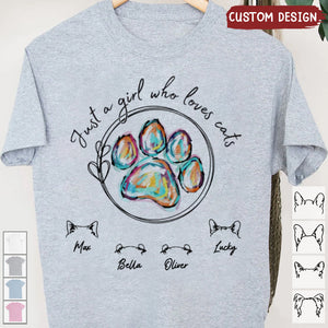 Just A Girl Who Loves Pets - Dog & Cat Personalized T-shirt - Gift For Pet Lovers