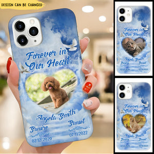 Memorial Upload Photo Forever In Our Heart Personalized Phone Case