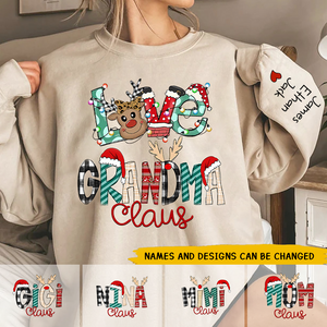 Personalized Christmas Reindeer Love Grandma Called Sweatshirt