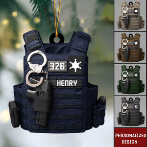 2024 New Release Custom Logo Police Christmas Personalized Two Sided Shaped Christmas Ornament