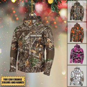 Personalized  Custom Christmas Ornament Gift For Hunter For Hunting Lovers- Hunting Camo Patterns Jacket Christmas Ornament