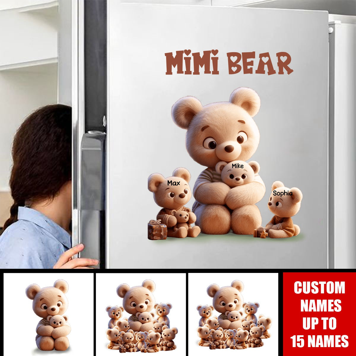 Grandma/ Mama Bear Personalized Decal/Sticker - comxon