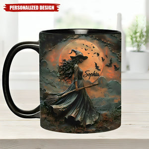 New-Beautiful Witch - Personalized Witch Accent Mug