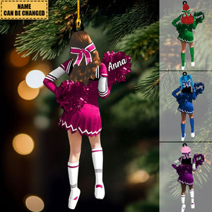 Personalized Cheerleading Pom pom Girl Christmas Ornaments - 2024 New Release