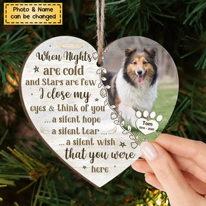 When Nights Are Cold And Stars Are Few - Personalized Wooden Memorial Ornament