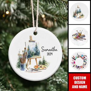 2024 New Release - Personalized Artist Christmas Ornament, Gift For Artists/Art Teacher/Art Lovers