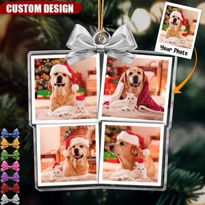 Family Photo Christmas Box Gift - Personalized Acrylic Photo Ornament