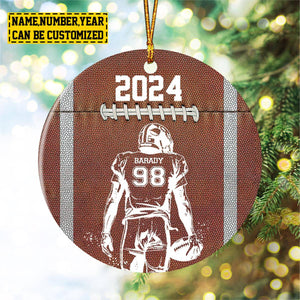 2024 New Release - Personalized Football Boy Christmas Ornament , Gift For Football Lovers