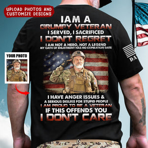 I Am A Grumpy Old Veteran, Personalized Shirt