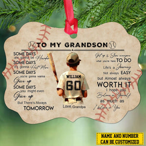 2024 New Release Personalized Baseball Christmas Wood Ornament Gift For Baseball Lovers