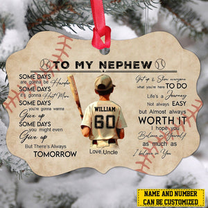 2024 New Release Personalized Baseball Christmas Wood Ornament Gift For Baseball Lovers