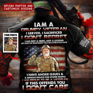 I Am A Grumpy Old Veteran, Personalized Shirt