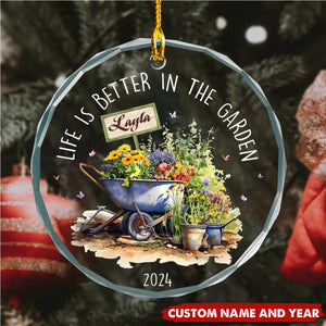 2024 New Release - Personalized Life Is Better In The Garden Christmas Ornament