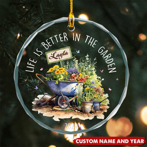 2024 New Release - Personalized Life Is Better In The Garden Christmas Ornament