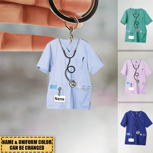 Custom Acrylic Keychain Gift For Nurse - Nurse Uniform Acrylic Keychain