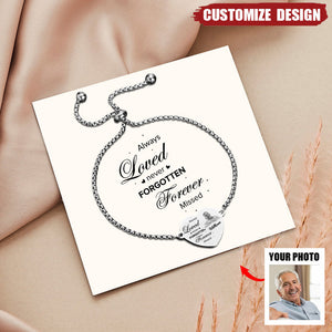 Your Wings Were Ready - Couple Heart Stainless Steel Personalized Bracelet