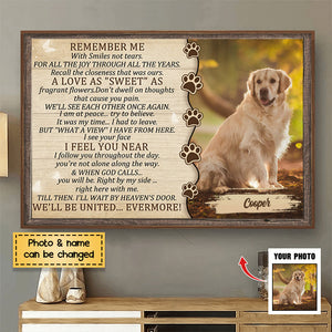 Remember Me We'll Be United Evermore - Personalized Memorial Poster