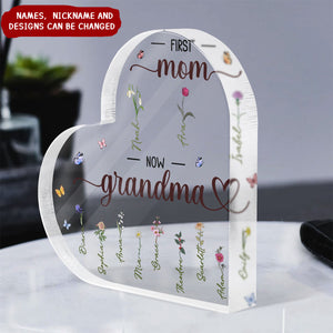 First Mom Now Grandma - Personalized Acrylic Plaque