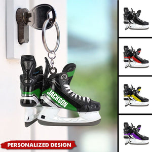 Personalized Ice Hockey Skates Keychain-Gift for Hockey Lover-2024 New Release