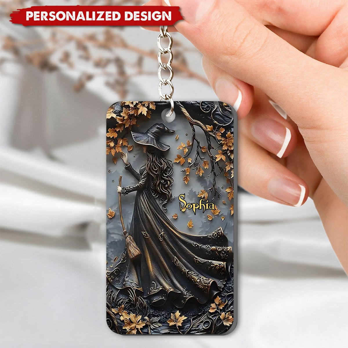 Beautiful Witch - Personalized Witch Acrylic Keychain