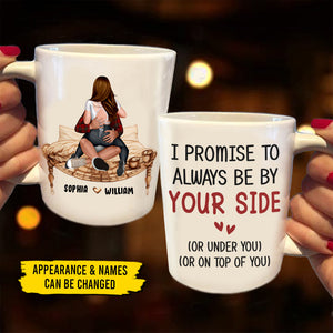 I Promise To Always Be By Your Side - Couple Personalized Custom Mug - Gift For Husband Wife, Anniversary