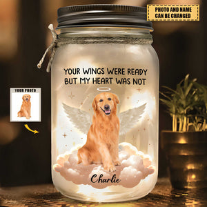 Custom Photo Forever In My Heart - Memorial Personalized Custom Mason Jar Light - Sympathy Gift For Pet Owners, Pet Lovers