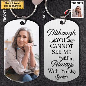 I Will Carry You With Me - Personalized Engraved Stainless Steel Photo Keychain