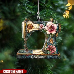 2024 New Release - Personalized Sewing Machine With Flowers Shaped Ornament