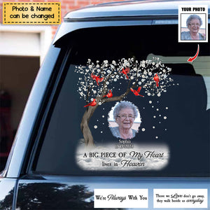 Memorial Cardinal Upload Photo, I'm Always With You Personalized Sticker Decal