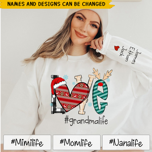 Love Grandma/Nana/Mom Christmas Sweatshirt, Christmas Nana/Mom Claus Sweatshirt